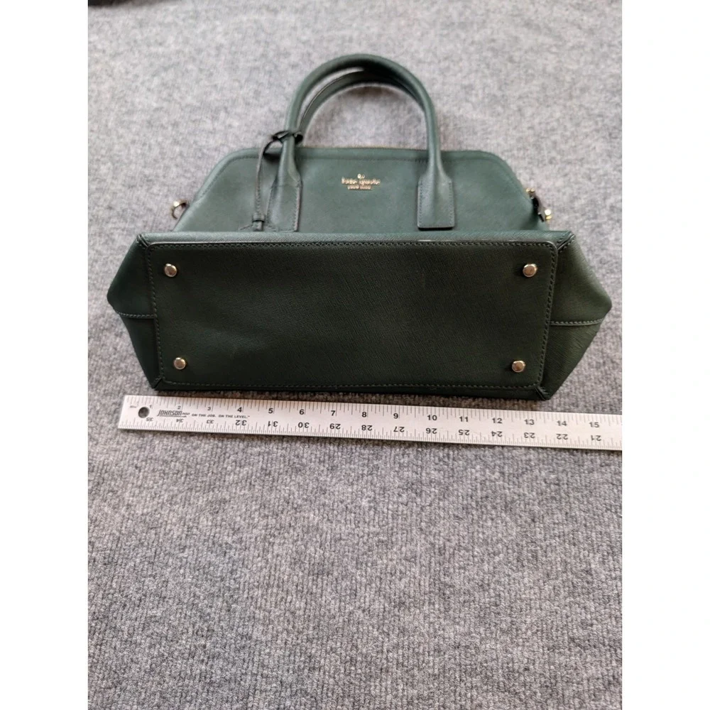 Kate Spade New York Green Saffiano Leather Dome Satchel Handbag Purse Bag